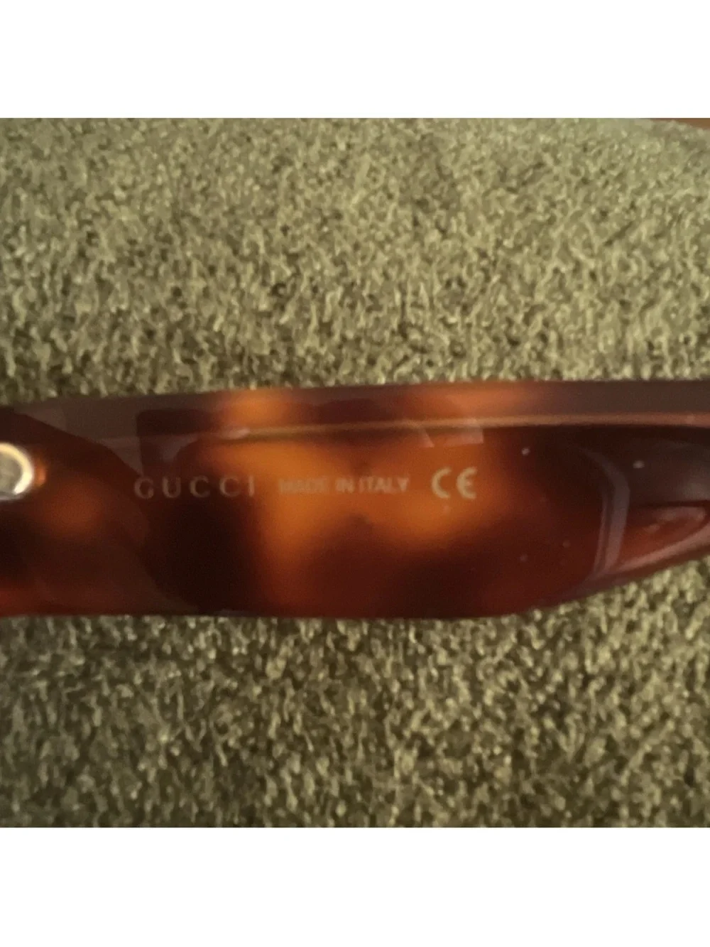 Gucci Women’s Red Orange Brown Striped Oversized Sunglasses